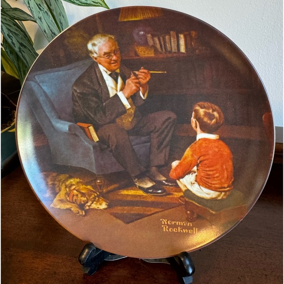 1982 NORMAN ROCKWELL “THE TYCOON” COLLECTORS PLATE - Picture 1 of 6